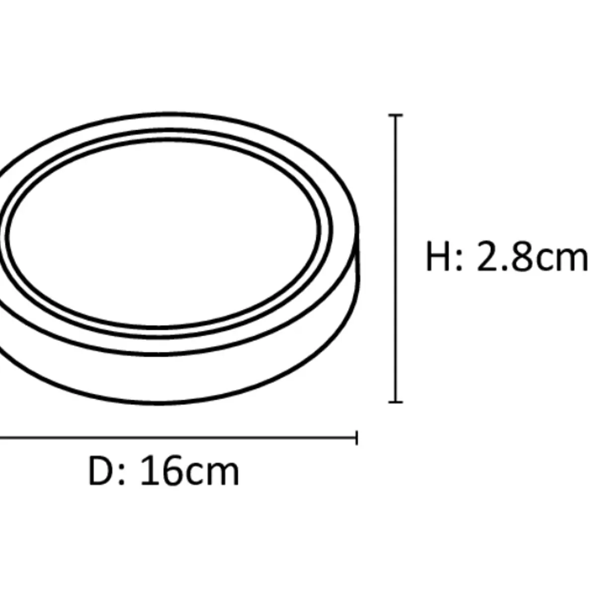 GENERICO - Panel Led Adosable ECO 12W Luz Blanca