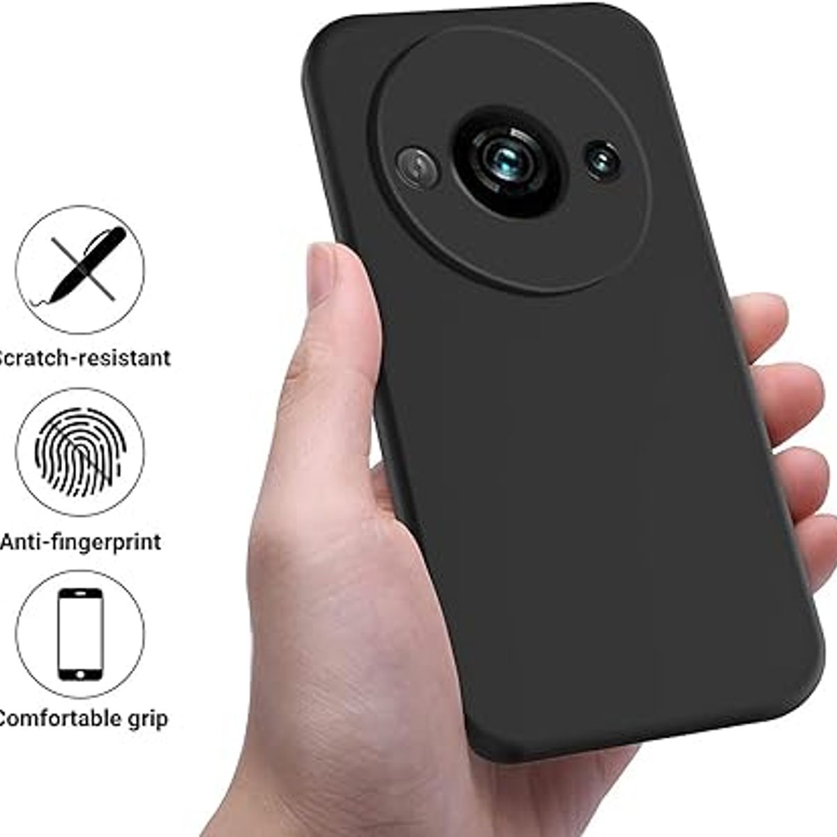 GENERICO - Case Protector para Xiaomi Redmi A3 Silicona Negro