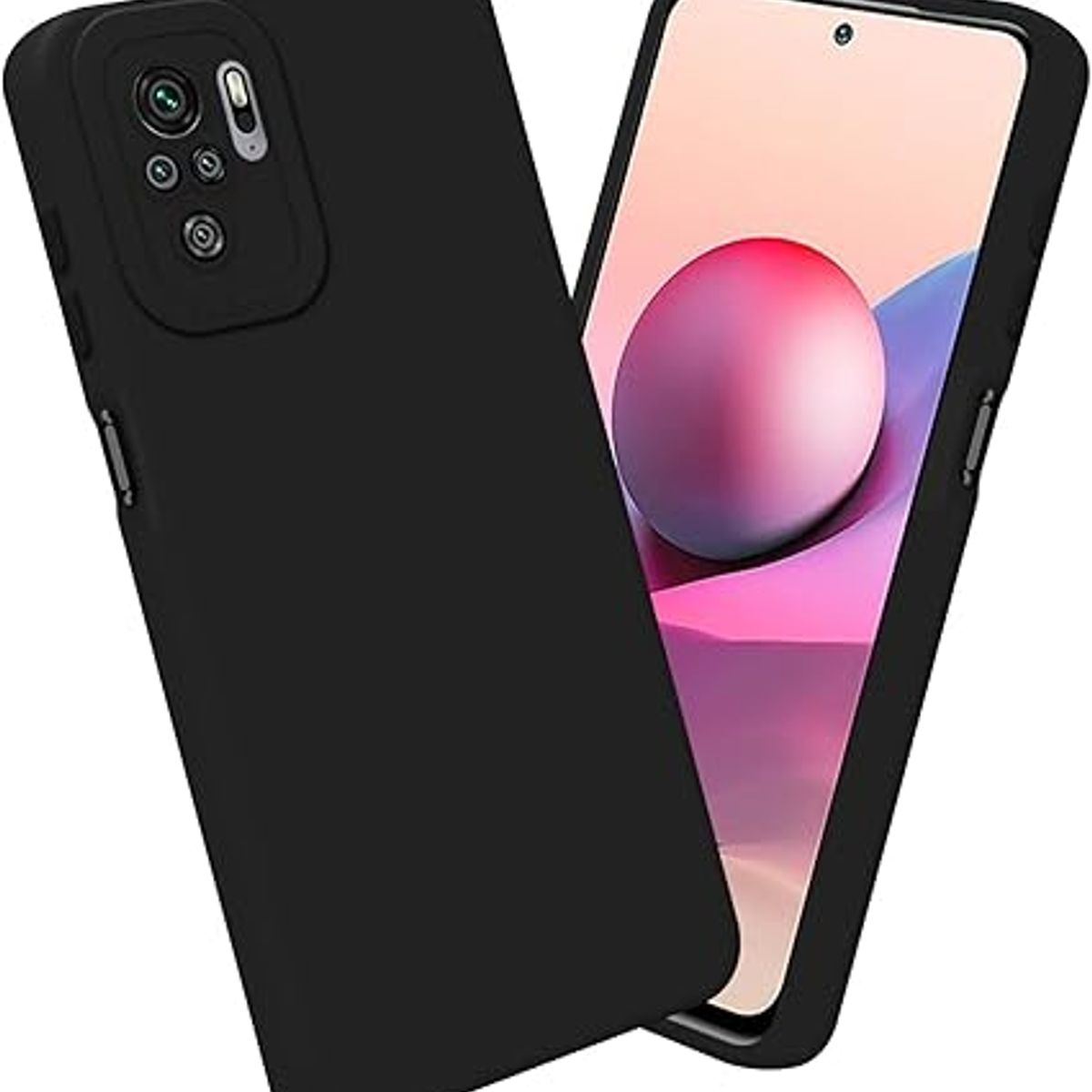 GENERICO - Case Protector para Xiaomi Redmi Note 10 4g / Note 10s Silicona Negro