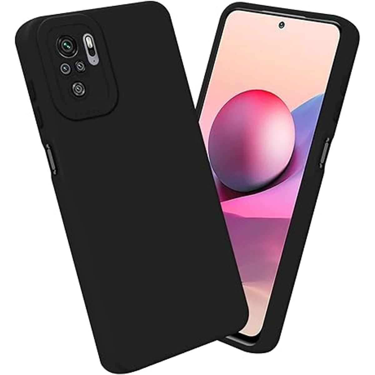 GENERICO - Case Protector para Xiaomi Redmi Note 10 4g / Note 10s Silicona Negro