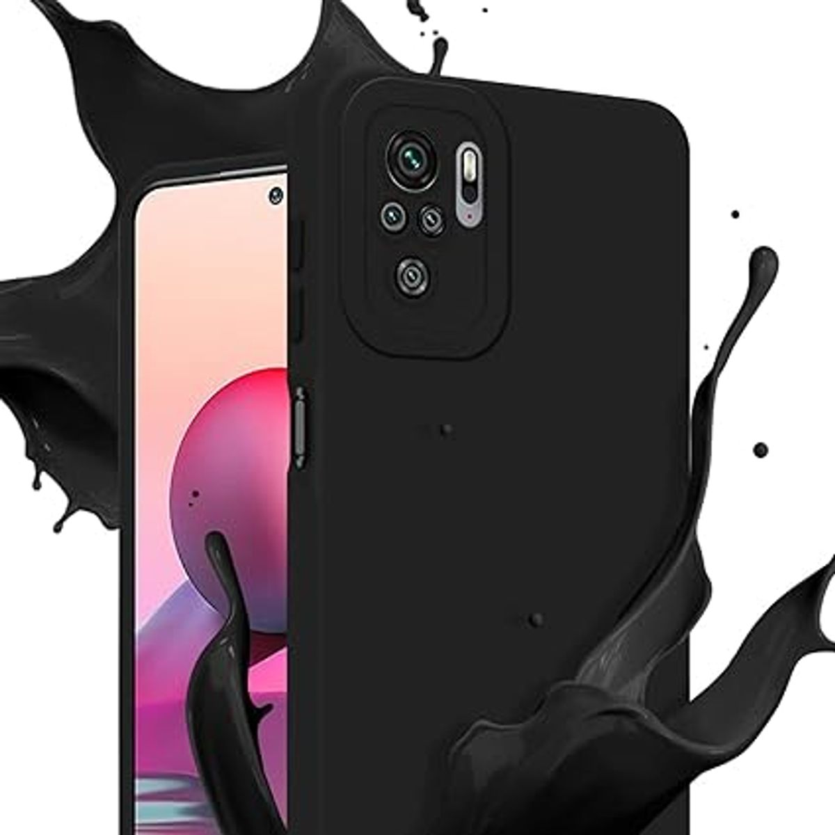 GENERICO - Case Protector para Xiaomi Redmi Note 10 4g / Note 10s Silicona Negro