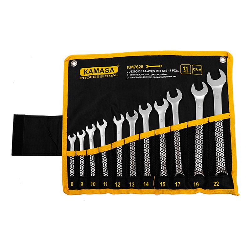 KAMASA - Juego de Llaves Mixta Kamasa 11Pcs 8-22Mm Cr-V KM7628
