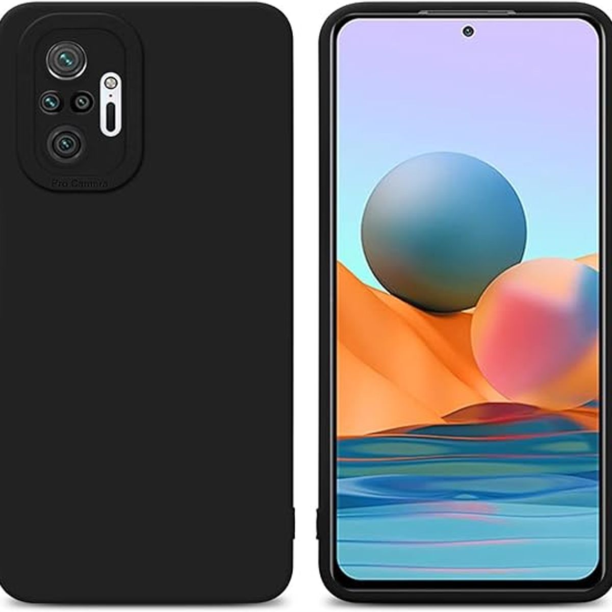 GENERICO - Case Protector para Xiaomi Redmi Note 10 Pro 4G Silicona Negro