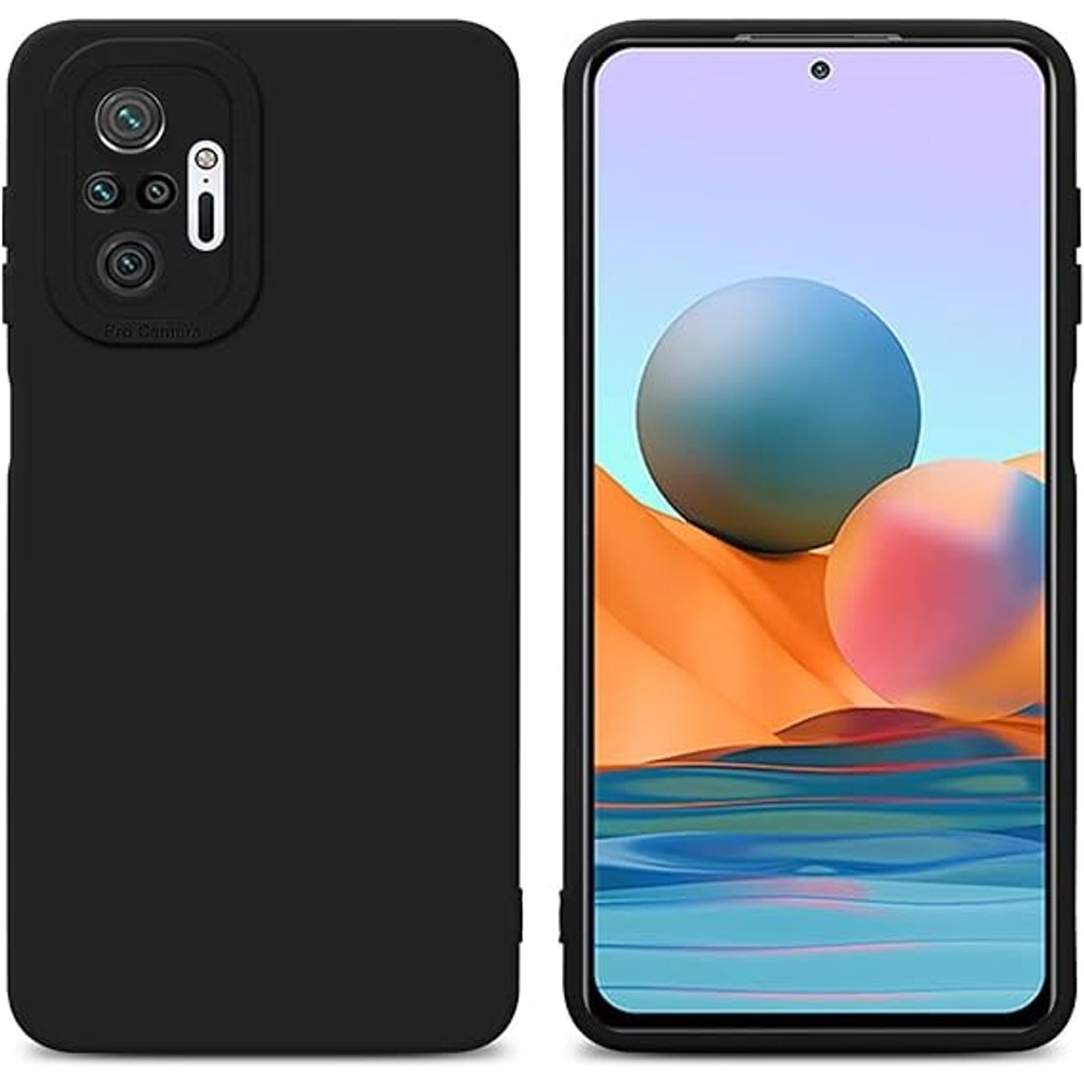 GENERICO - Case Protector para Xiaomi Redmi Note 10 Pro 4G Silicona Negro