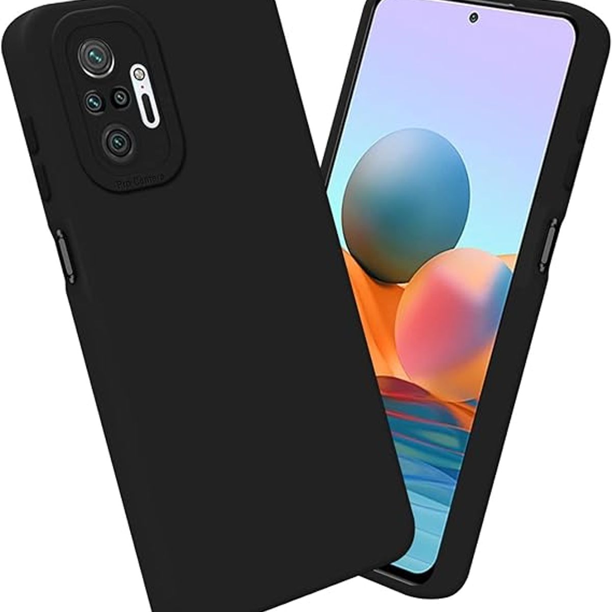 GENERICO - Case Protector para Xiaomi Redmi Note 10 Pro 4G Silicona Negro