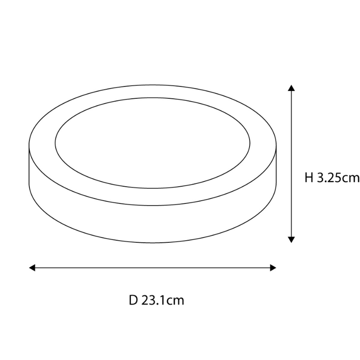 GENERICO - Panel Led Adosable ECO 18W Luz Blanca