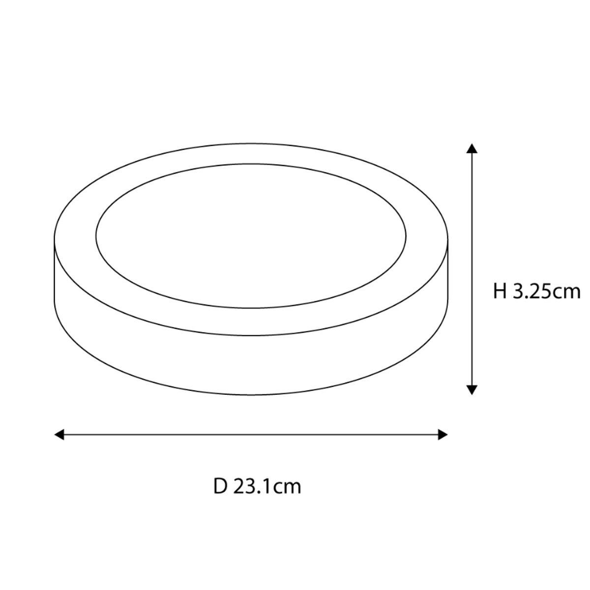 GENERICO - Panel Led Adosable ECO 18W Luz Blanca