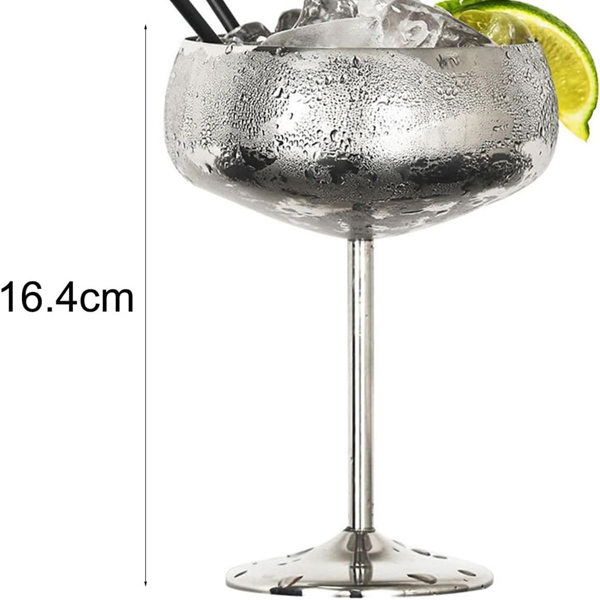 GENERICO - Copa de Champán  en  acero Inoxidable  450 ml