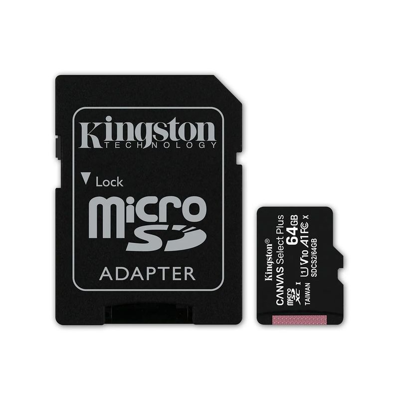 KINGSTON - Memoria Micro SD 64GB KINGSTON CANVAS SELECT PLUS