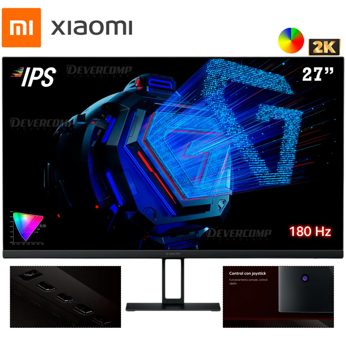 XIAOMI - Monitor Xiaomi G27Qi 27′ 2K IPS 180Hz HDMI FreeSync