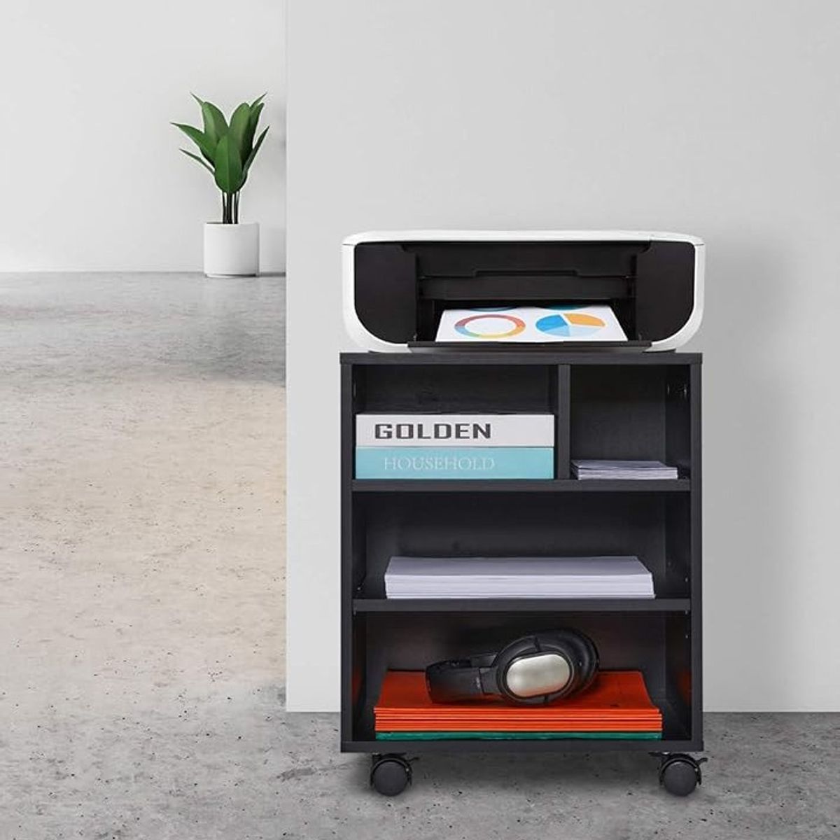 GENERICO - Estante con Rueda para Impresora Luke - Vaquita Home