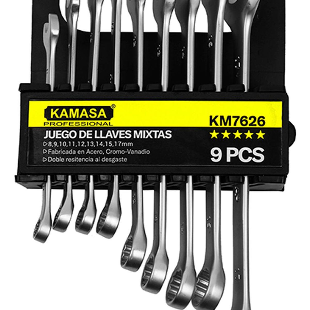 KAMASA - Juego de Llaves Mixta Kamasa 9Pcs 8-17Mm Cr-V KM7626