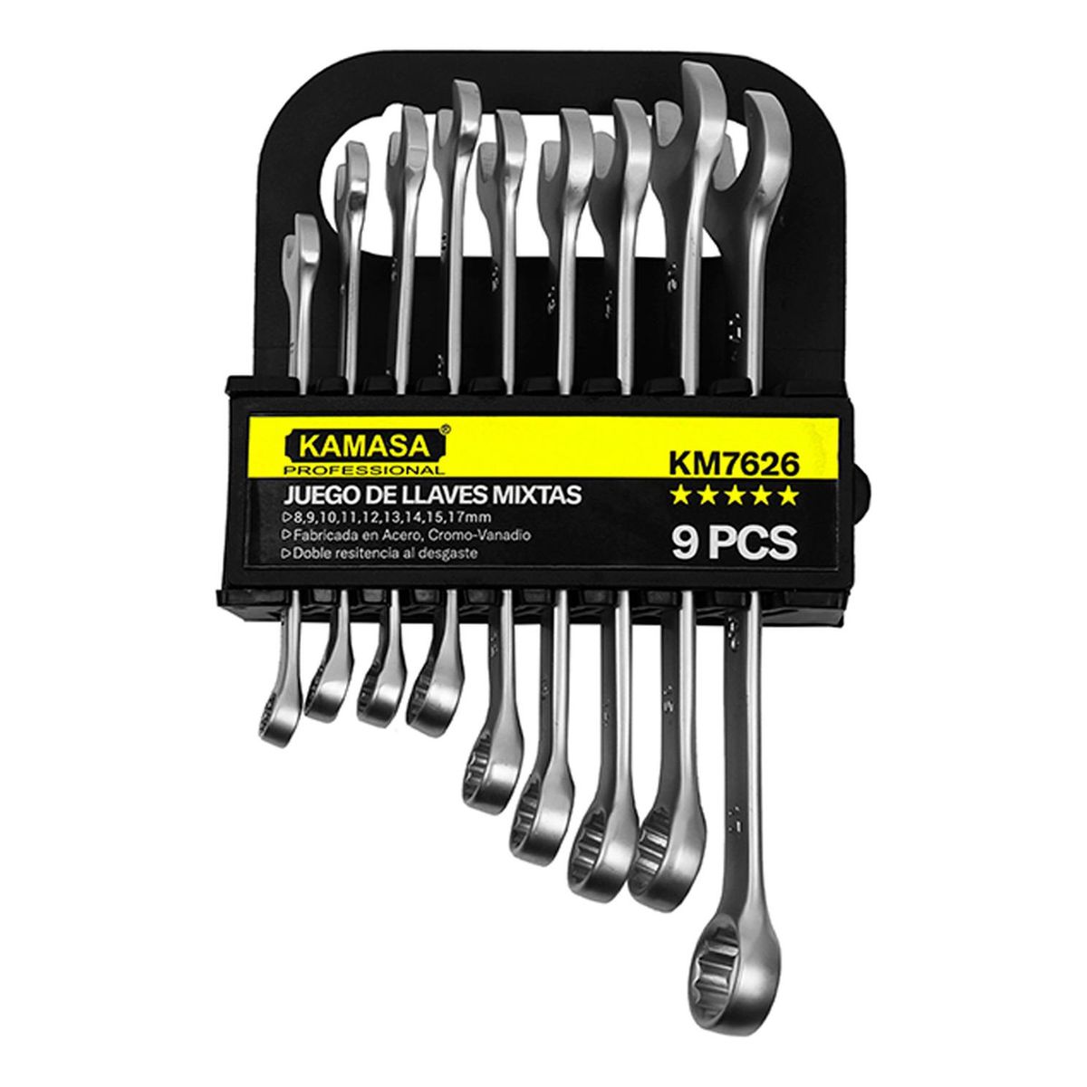 KAMASA - Juego de Llaves Mixta Kamasa 9Pcs 8-17Mm Cr-V KM7626