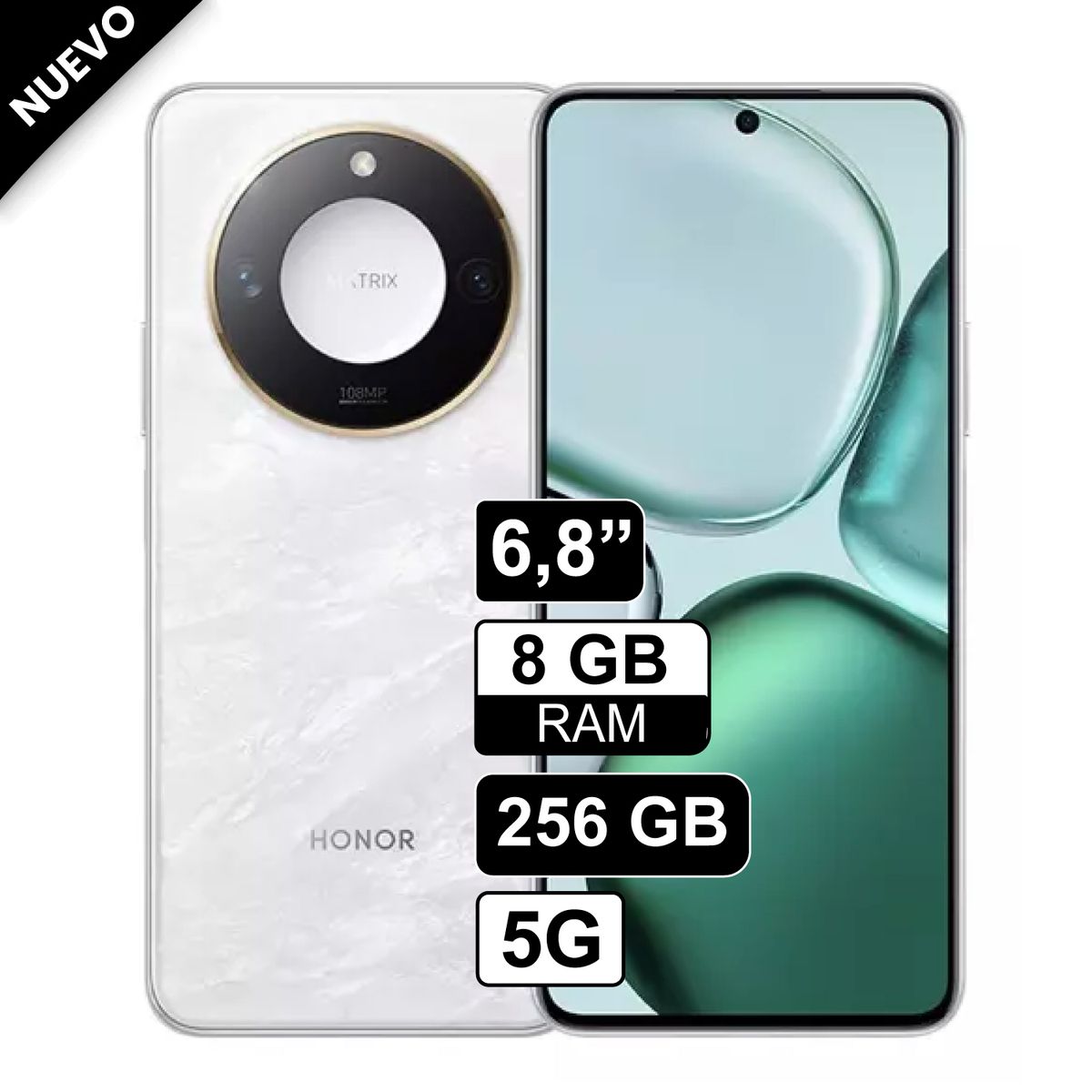 HONOR - Celular Honor X9C Smart 256GB 8GB RAM cámara principal 108MP + 16MP frontal 6,8 Pulg Blanco Lunar