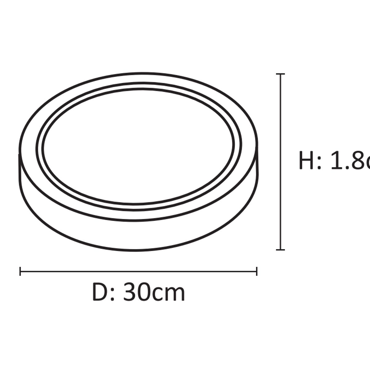 GENERICO - Panel Led Adosable ECO 24W Luz 3 en 1