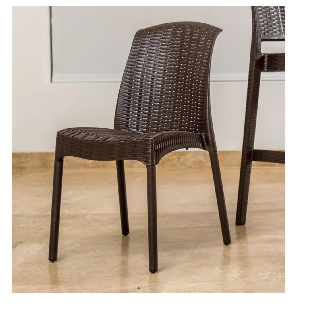 TU MESITA - Silla Clásica estilo Ratán Yoli color Marrón TU MESITA Sin brazos