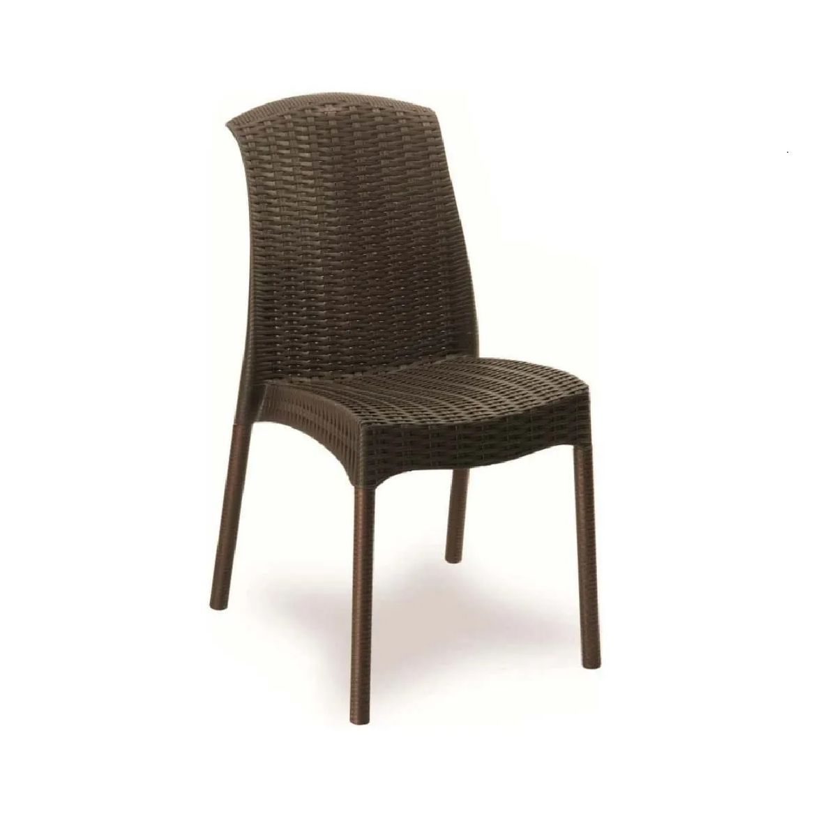 TU MESITA - Silla Clásica estilo Ratán Yoli color Marrón TU MESITA Sin brazos