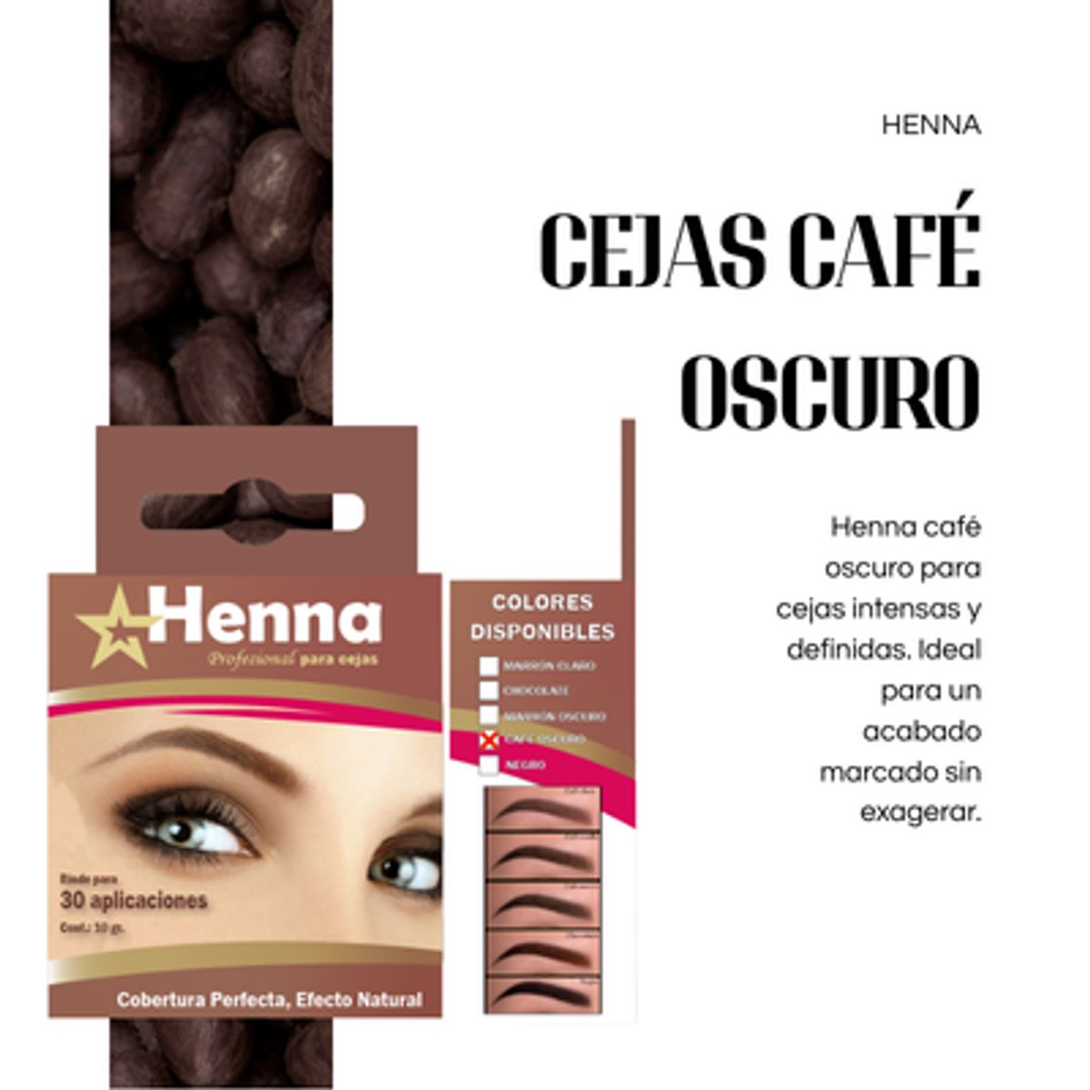 GENERICO - CEJAS CAFÉ OSCURO  - HENNA