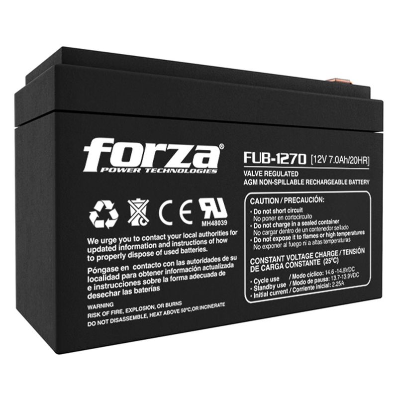 FORZA - FORZA FUB-1270 Batería sellada recargable 12V 7Ah para UPS