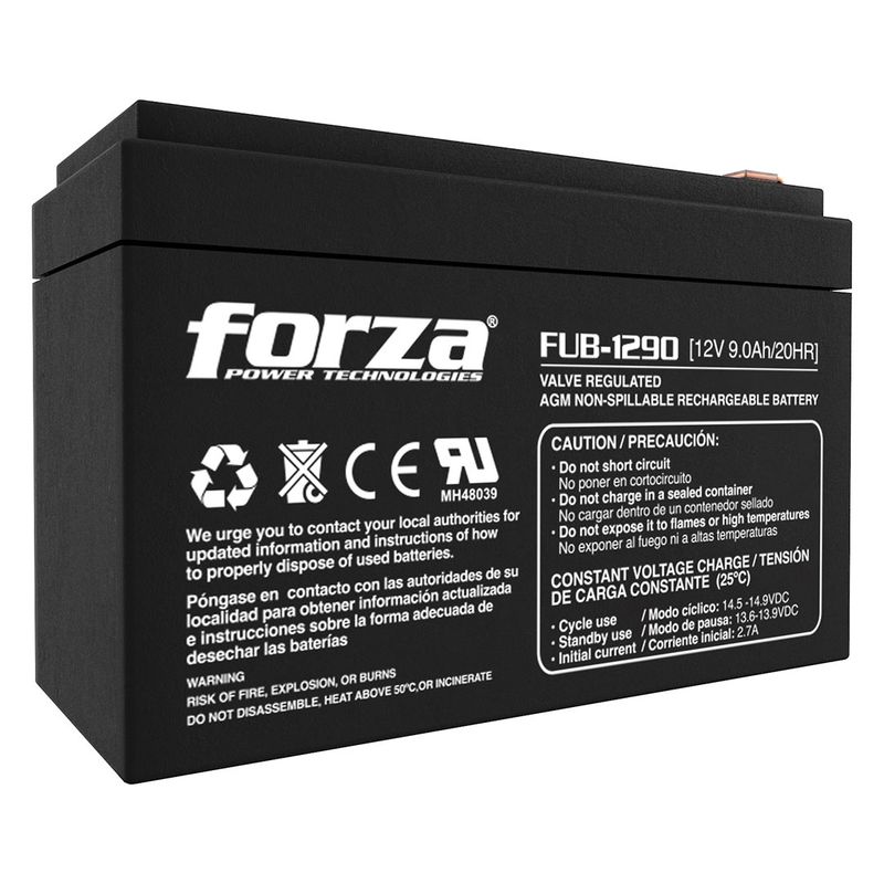 FORZA - FORZA FUB-1290 Batería sellada recargable 12V 9Ah para UPS