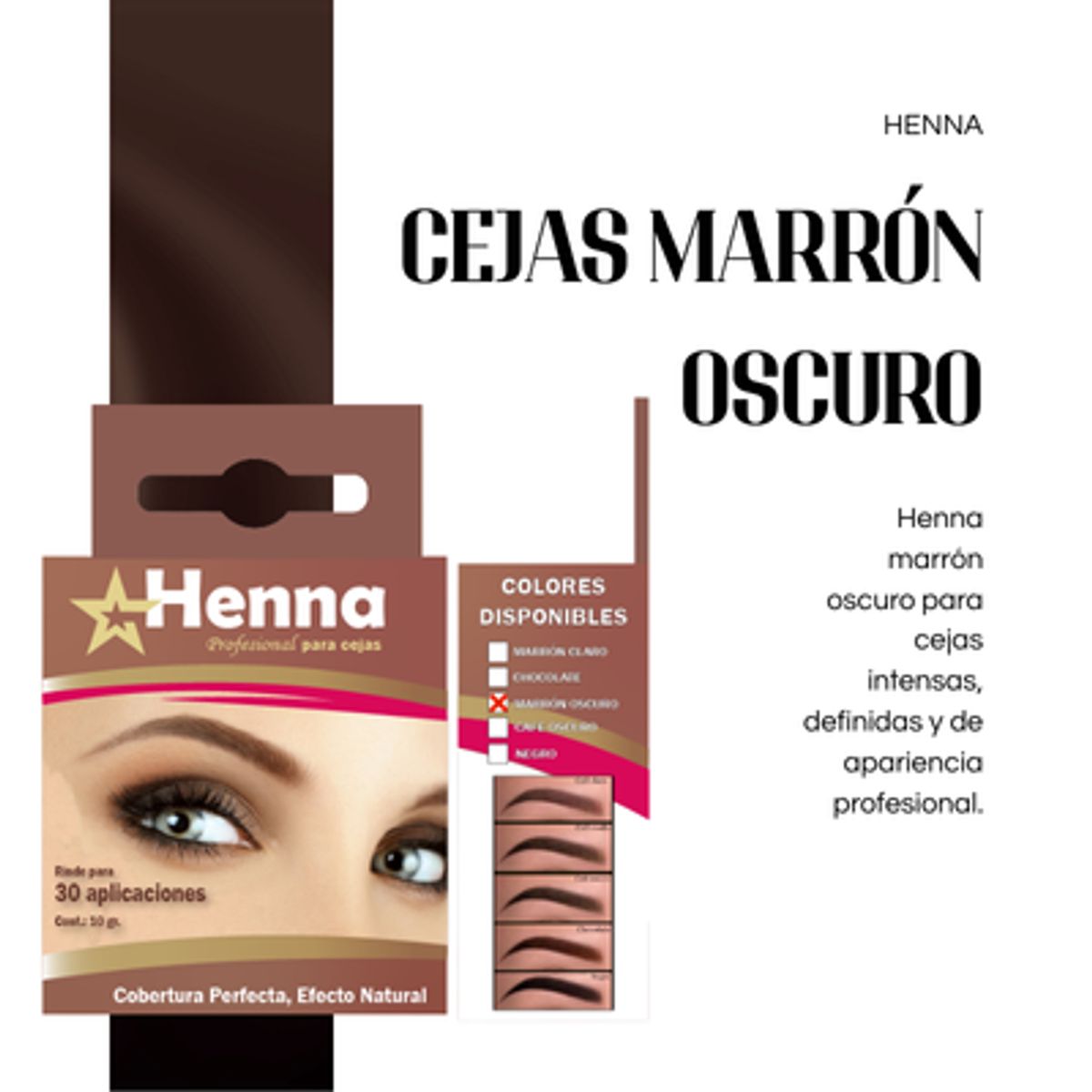 GENERICO - CEJAS MARRÓN OSCURO  - HENNA