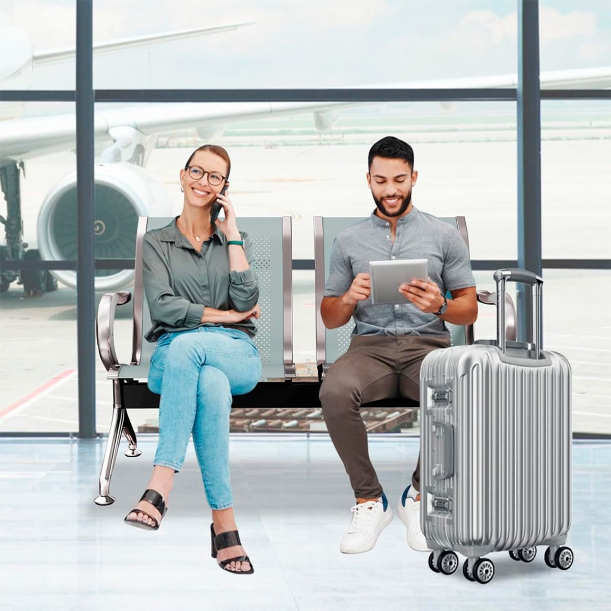 OFIDEAS - Tandem Butaca Aeropuerto Drimer Sin Tapiz 2 Cuerpos Ofideas