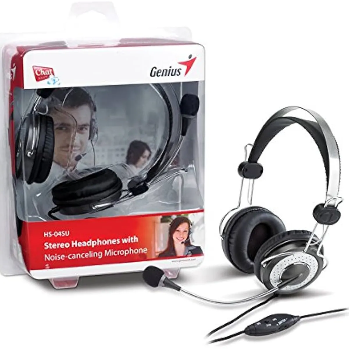 GENIUS - AURICULARES GENIUS HS-04SU ESTÉREO DIADEMA NEGRO