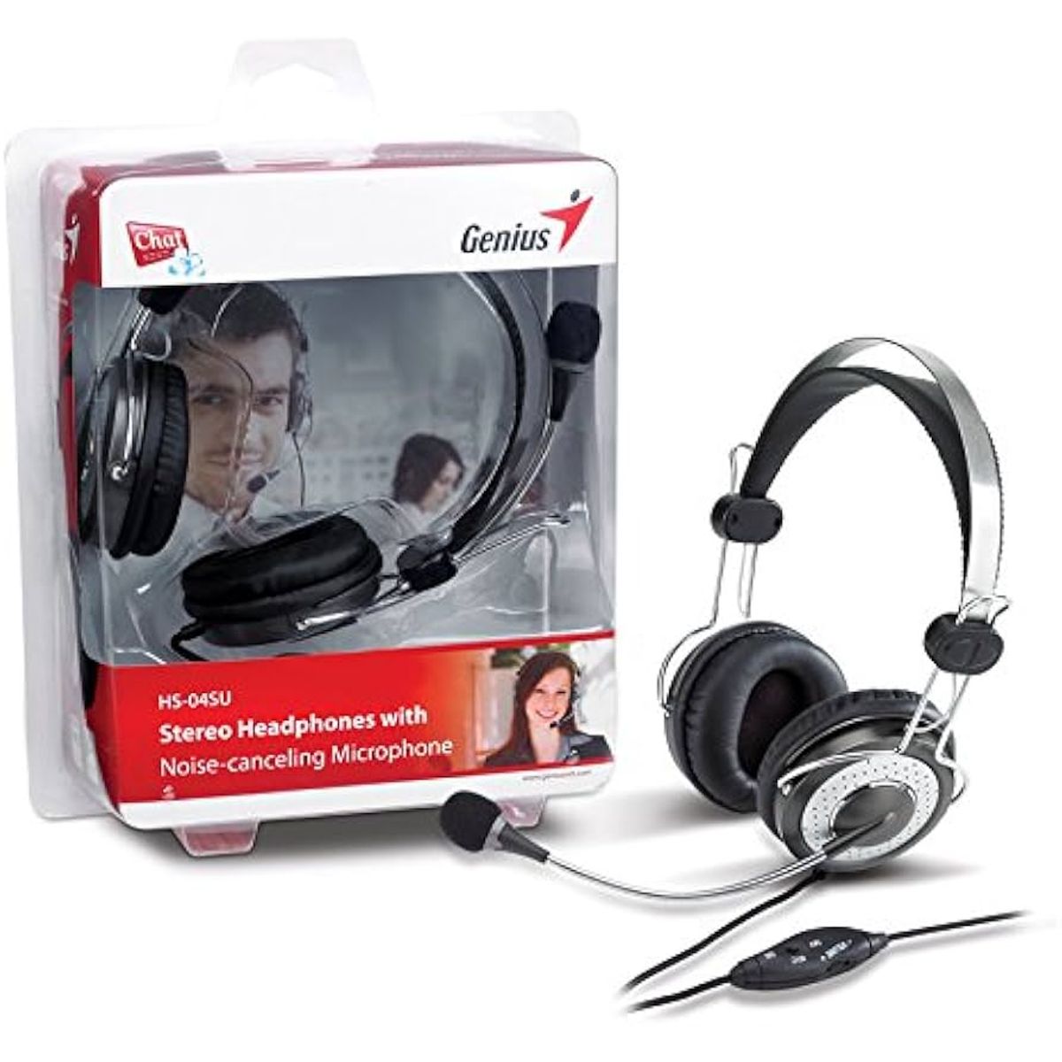 GENIUS - AURICULARES GENIUS HS-04SU ESTÉREO DIADEMA NEGRO