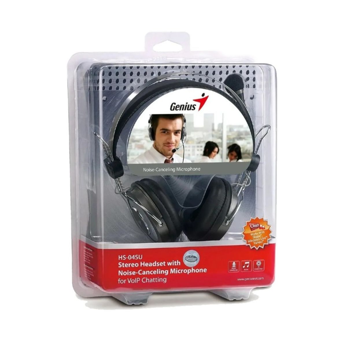 GENIUS - AURICULARES GENIUS HS-04SU ESTÉREO DIADEMA NEGRO