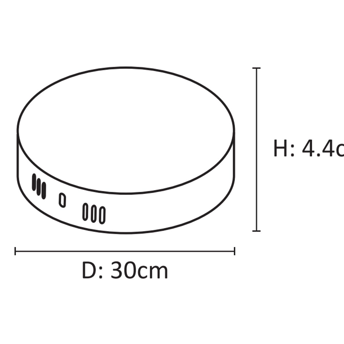 GENERICO - Panel Led Adosable ICE 48W Luz Blanca