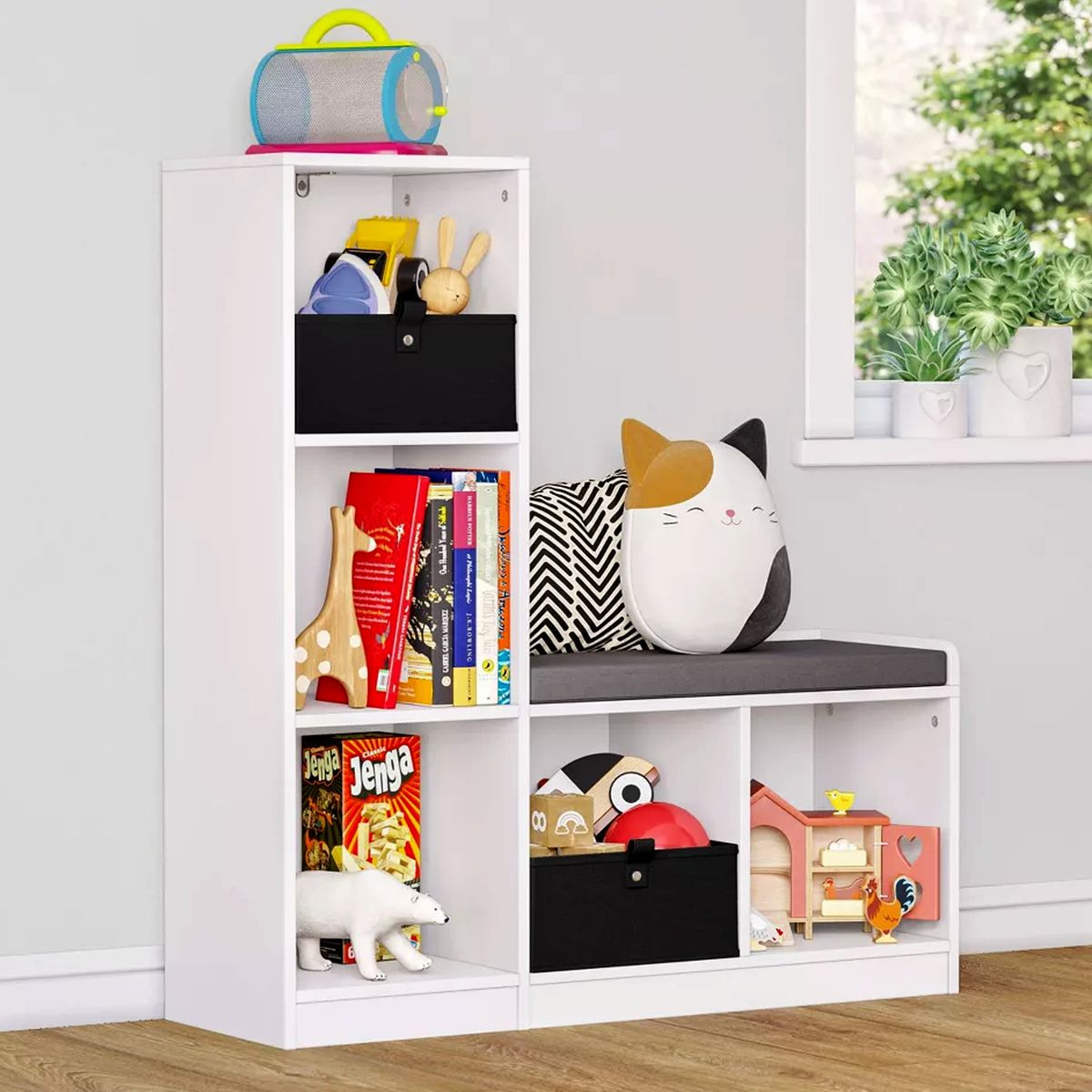 GENERICO - Estante Multiusos con Asiento Infantil Snow