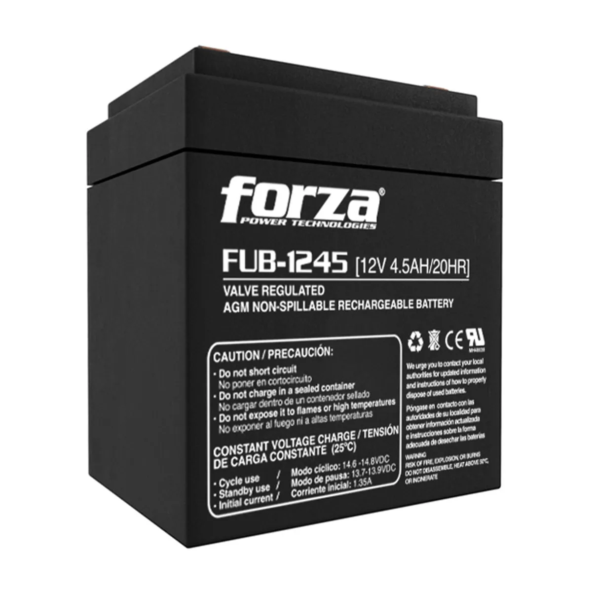 FORZA - FORZA FUB-1245 Bateria sellada recargable 12v 45Ah