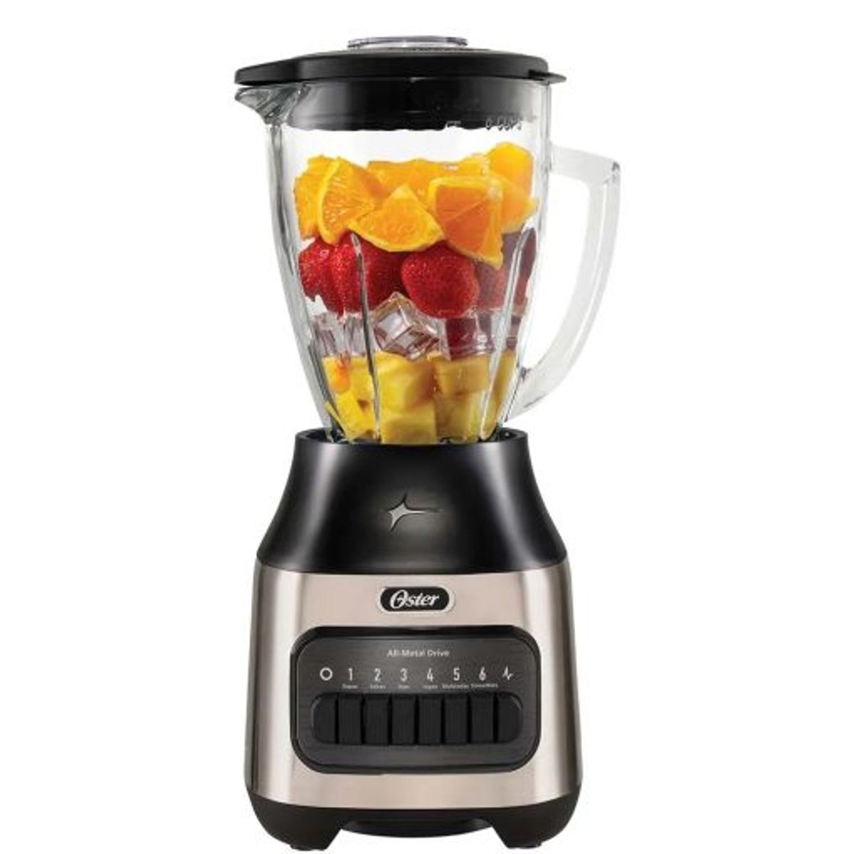 OSTER - Licuadora Oster® con vaso de vidrio y 6 velocidades más pulso BLSTPEG NPB