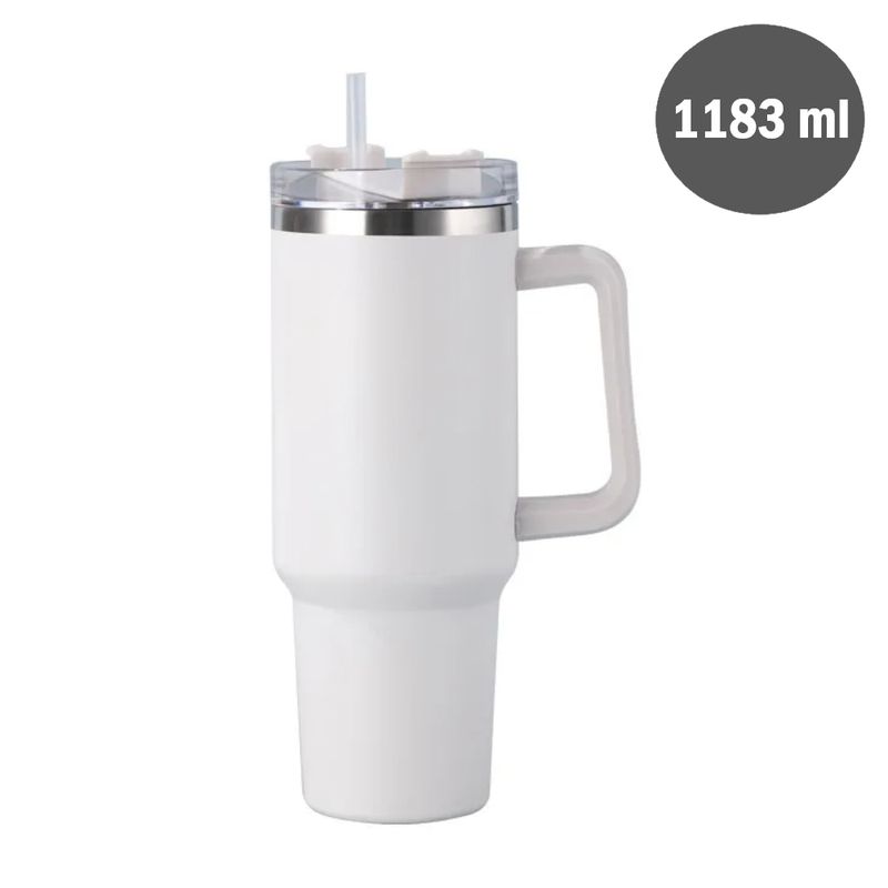 GENERICO - Vaso Tumbler Térmico de Acero Inoxidable con Sorbete - 1183 ml