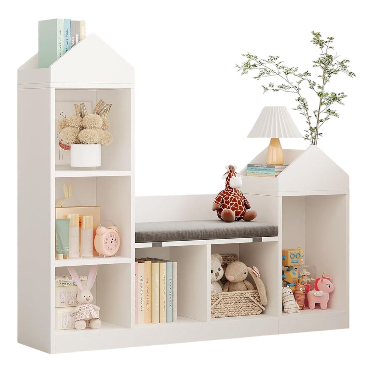 GENERICO - Estante Multiusos con Asiento Infantil Nohemy - Vaquita Home