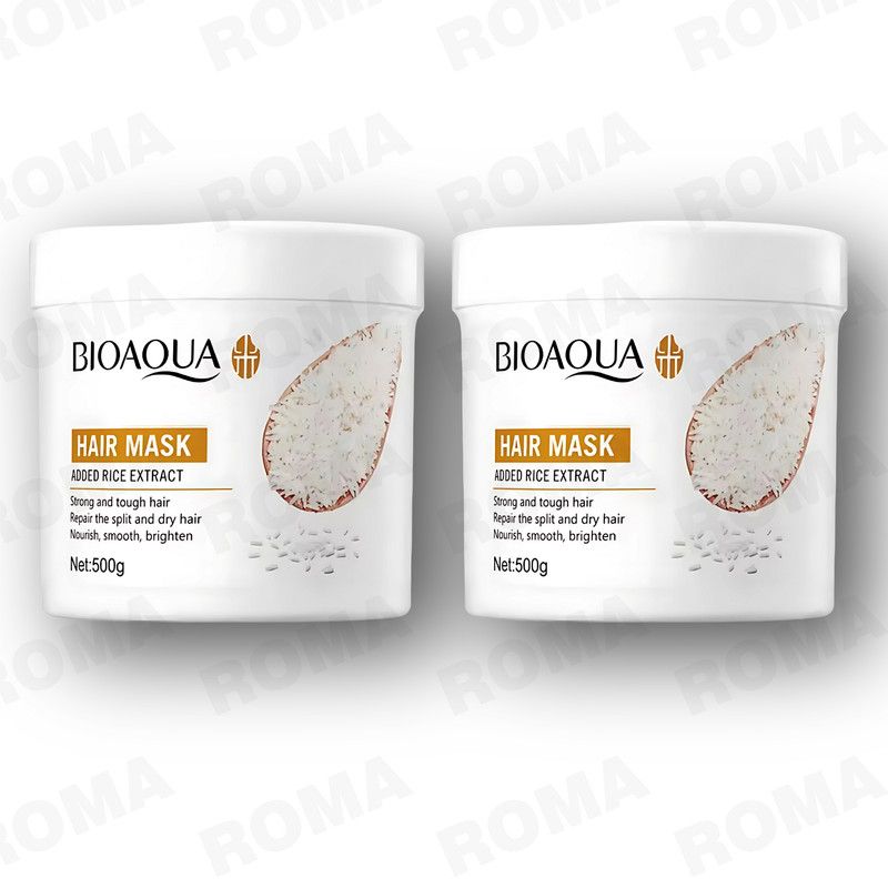 BIOAQUA - PACK 2 MASCARILLA CAPILAR DE ARROZ BIOAQUA  1000ML