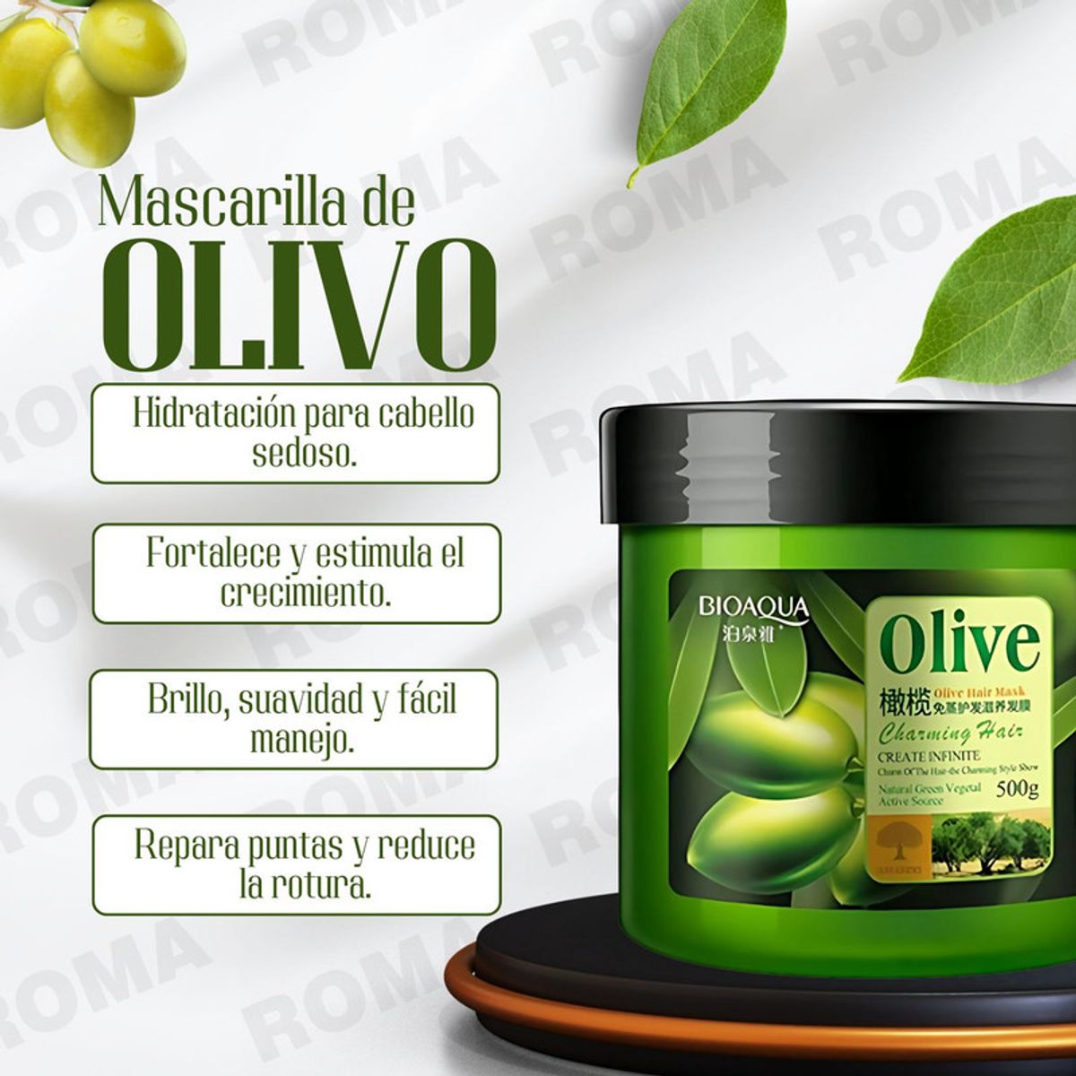 BIOAQUA - MASCARILLA DE OLIVO PARA EL CABELLO BIOAQUA 500G