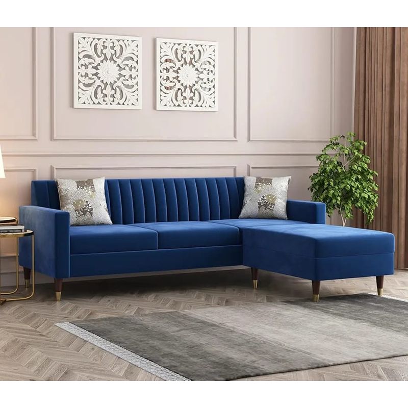 ARTSOFA - Sofá seccional Mumbai azul + obsequio