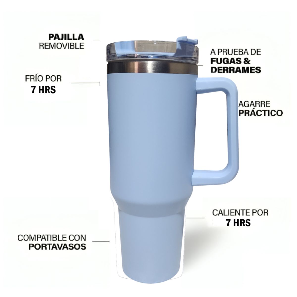GENERICO - Termo Vaso Térmico de Acero Inoxidable y Sorbete conserva temperatura