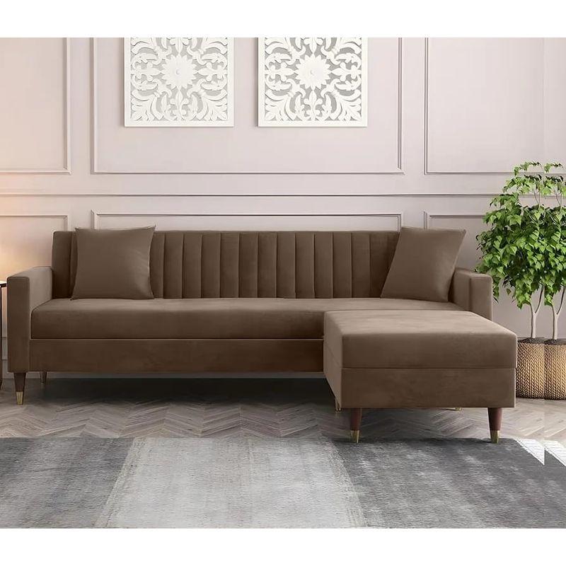 ARTSOFA - Sofá seccional Mumbai Camel + obsequio