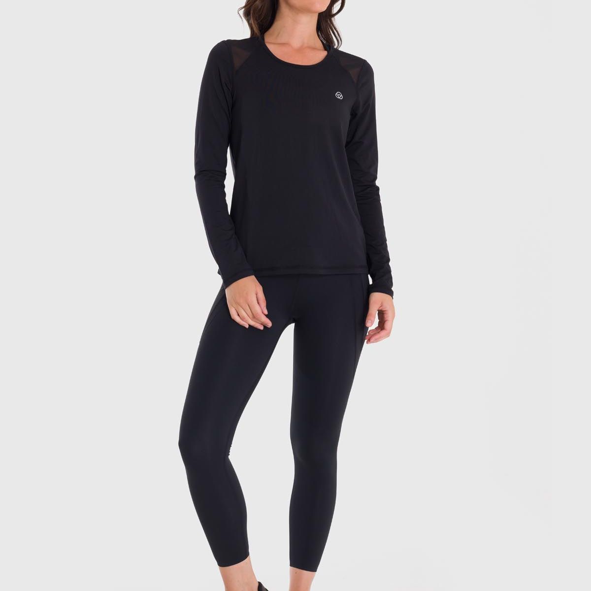 BSOUL - Polo Manga Larga Bsoul Mujer First Layer Mesh Negro BSOUL