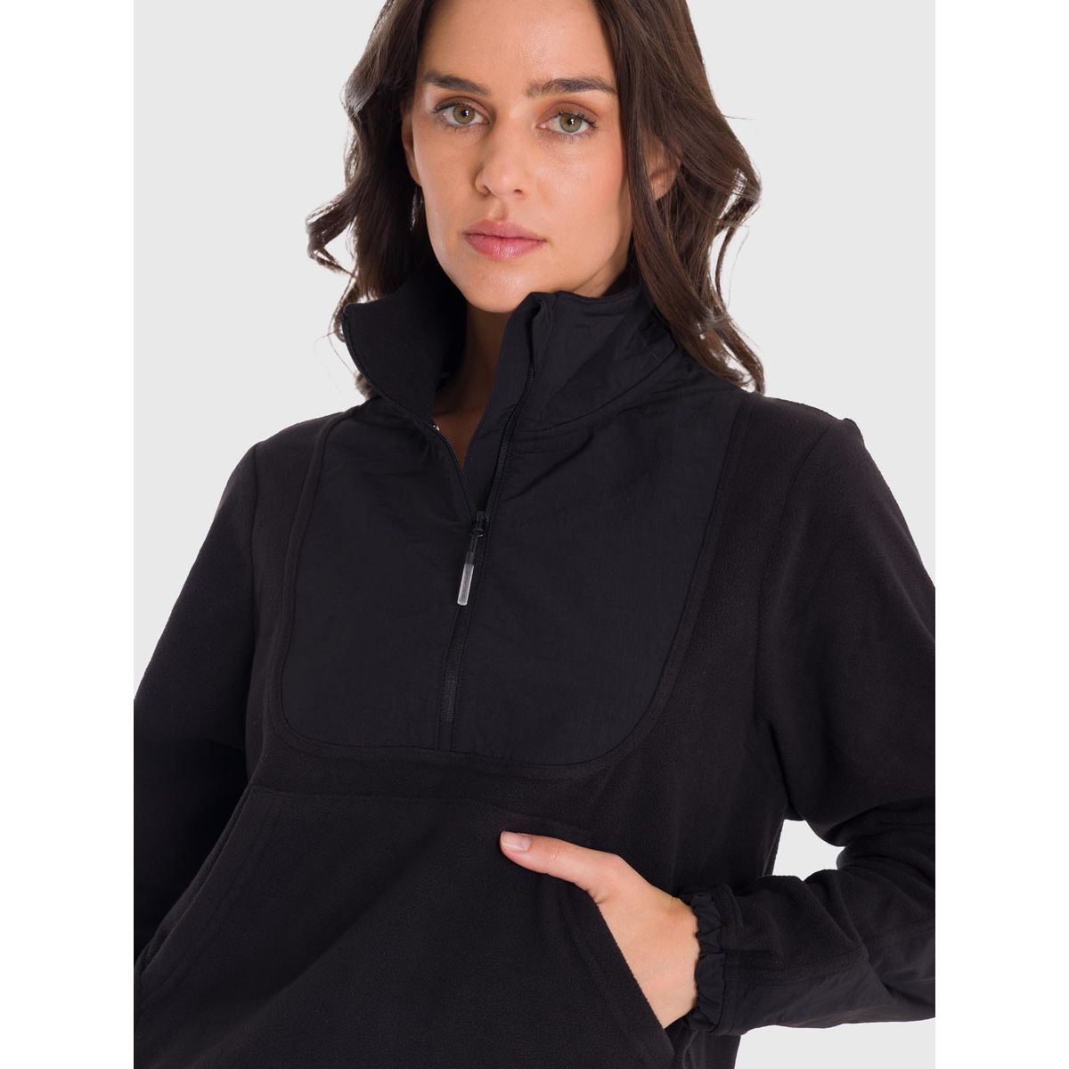 BSOUL - Polera Mujer Mid Zip Negro Bsoul BSOUL