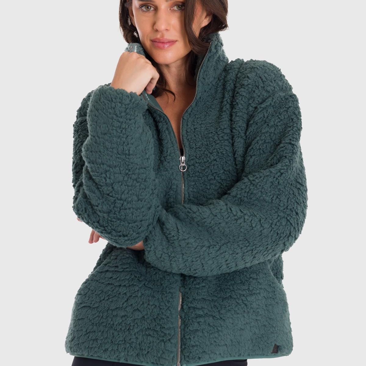 BSOUL - Polar Mujer Bsoul Full Zip Sherpa Verde BSOUL