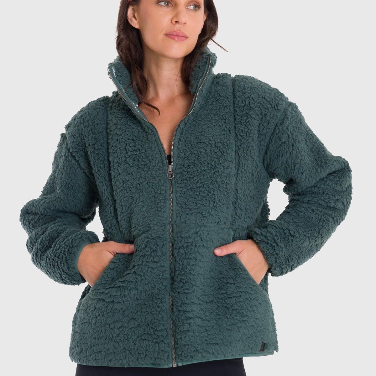 BSOUL - Polar Mujer Bsoul Full Zip Sherpa Verde BSOUL