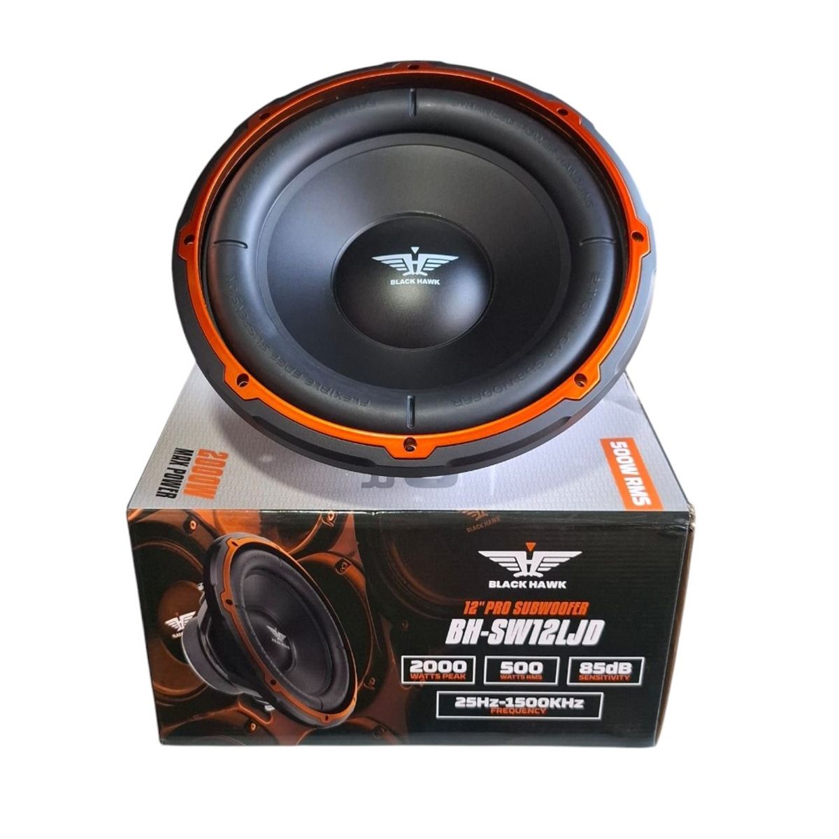 BLACK HAWK - Subwoofer Black Hawk 12" Pulgadas 2000W 500 RMS 2 Bobina