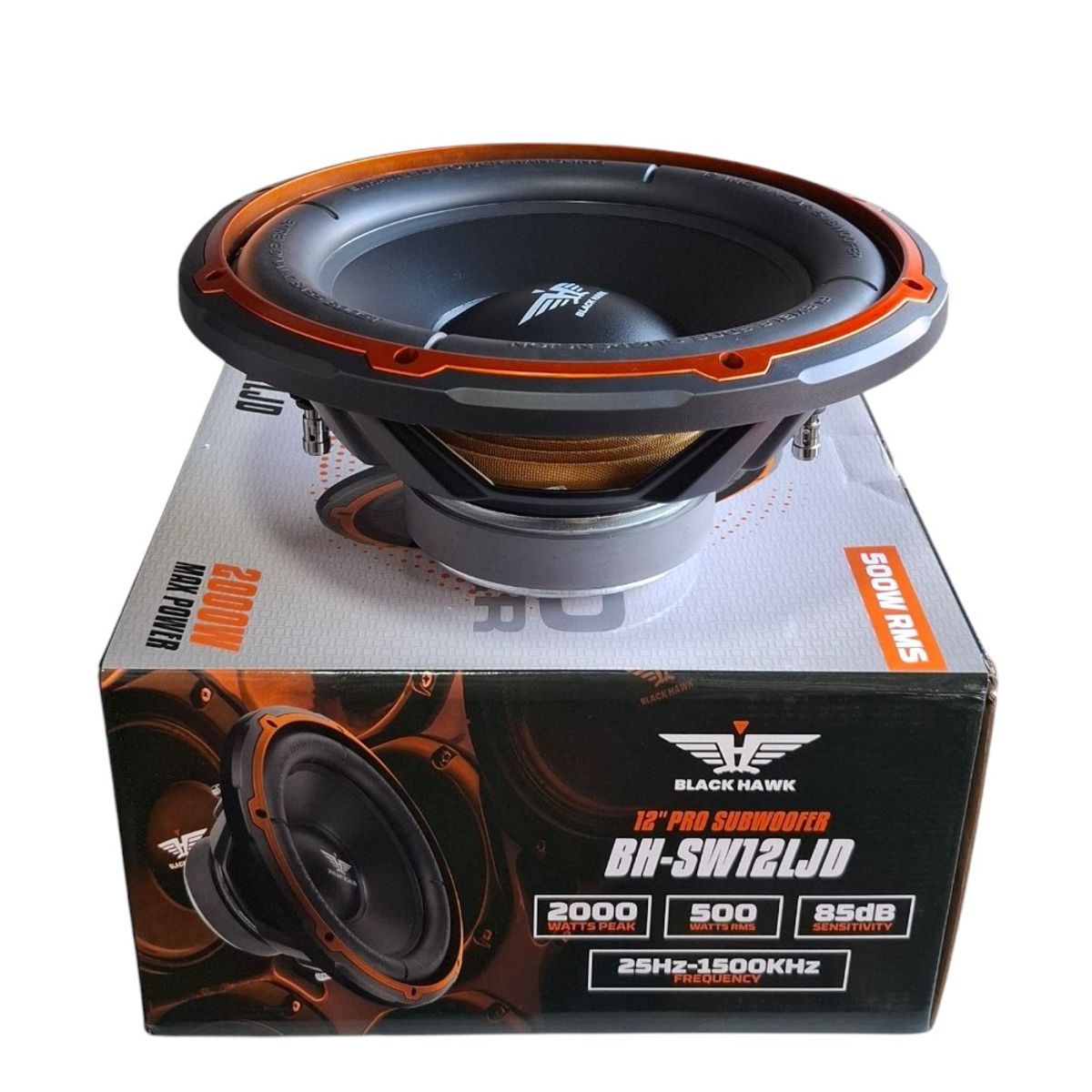 BLACK HAWK - Subwoofer Black Hawk 12" Pulgadas 2000W 500 RMS 2 Bobina