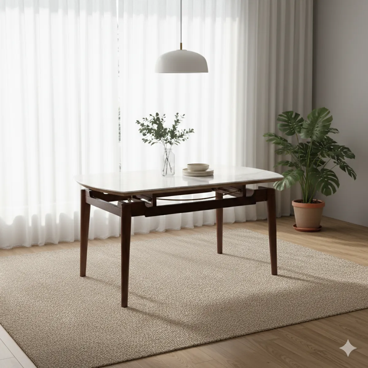 MIN CITY HOME - Mesa extensible de madera (de 4 a 6 personas)