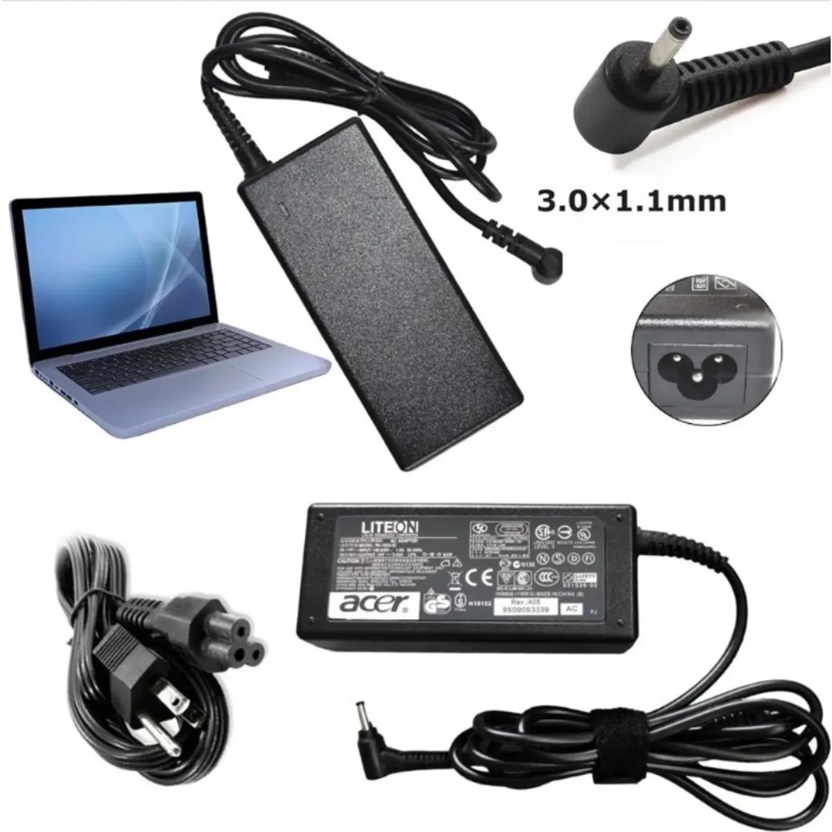 GENERICO - Cargador Compatible Para Laptop Acer 19V 3-42A