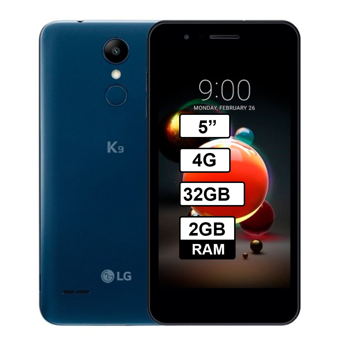 LG - Celular LG K9 32GB - 2GB RAM Color Azul