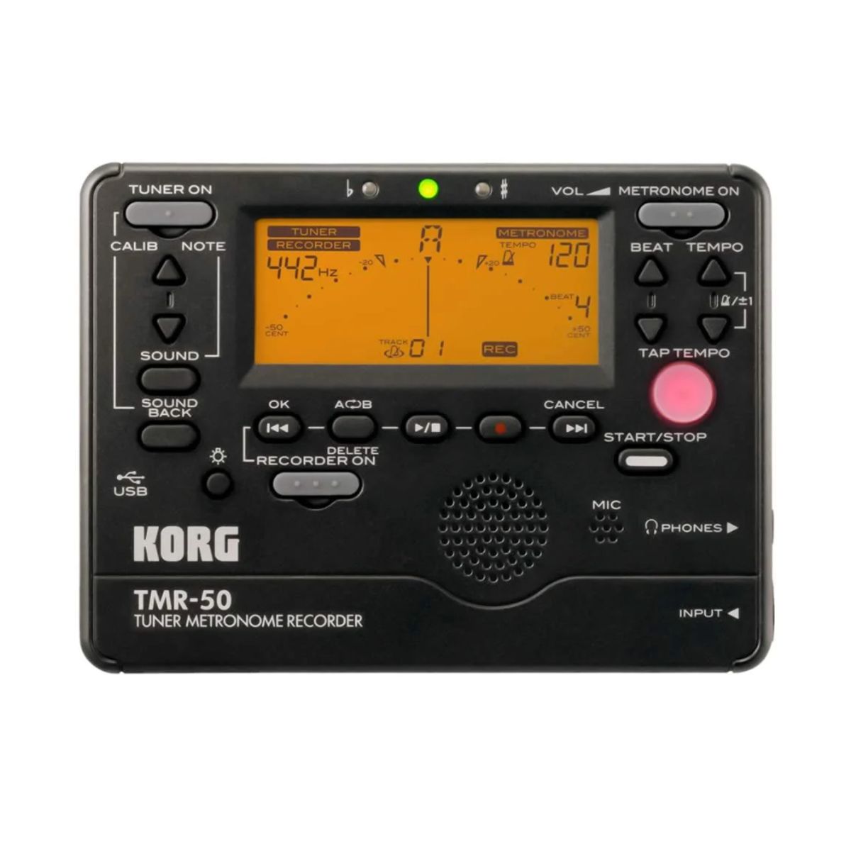 KORG - Korg TMR-50-BK Afinador Metrónomo y Grabador Negro